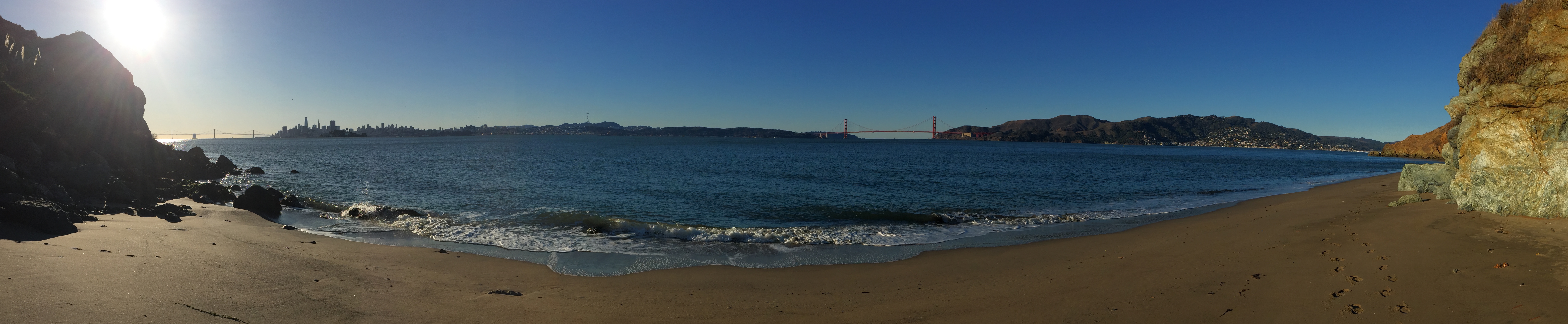 beach panoramic view of SF