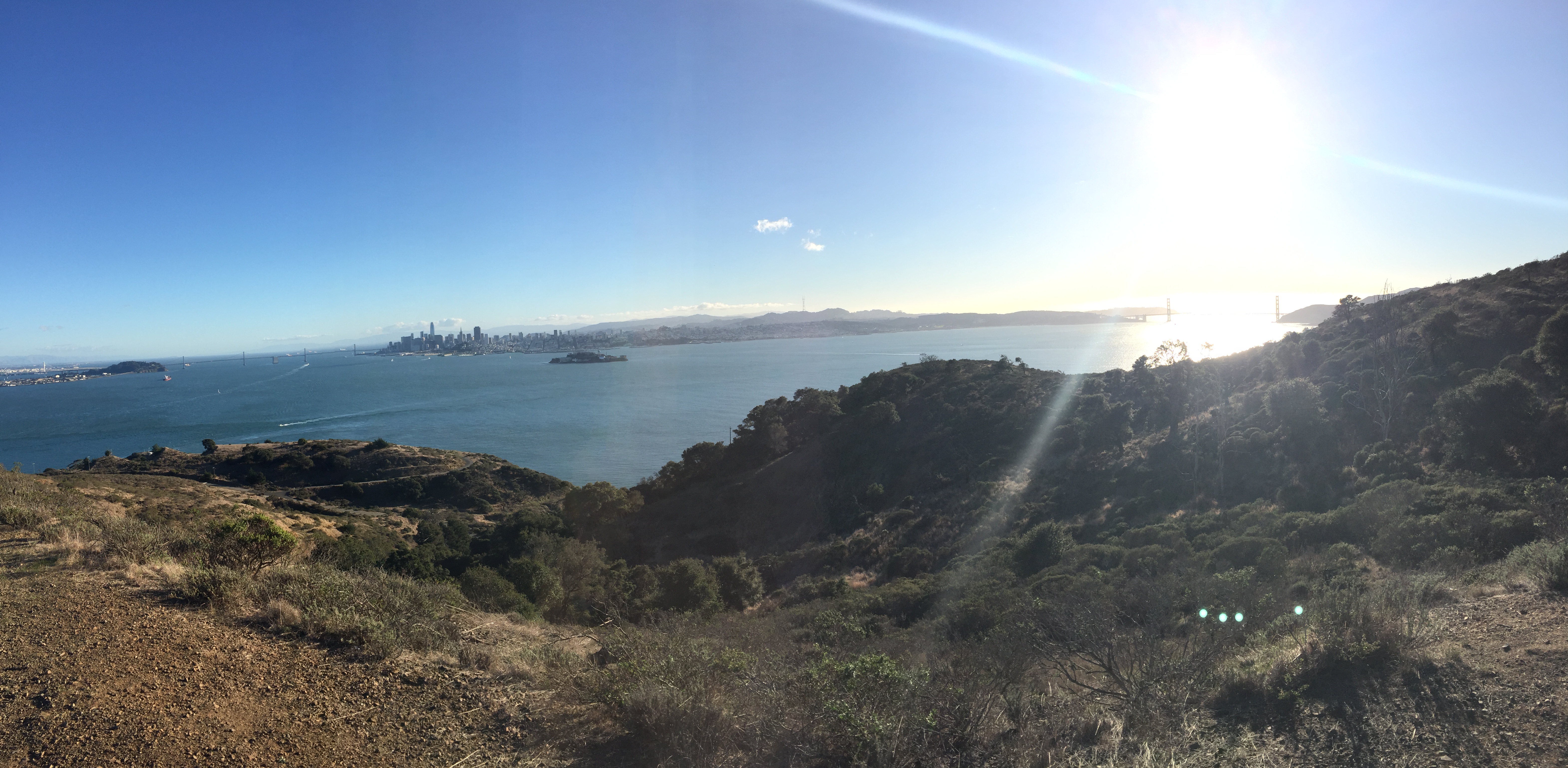 panoramic view of SF on the way up