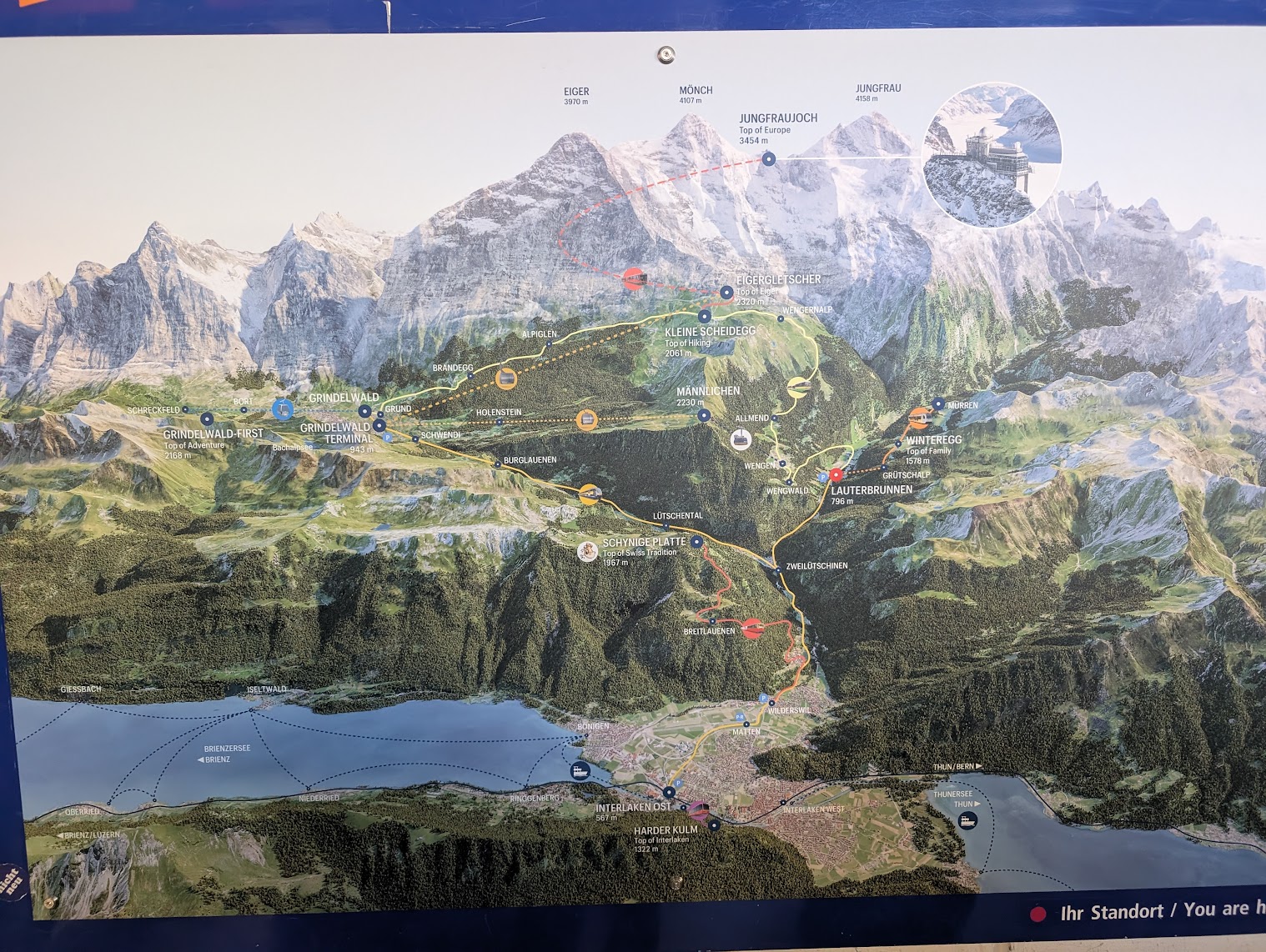 Map of Wengen, Grindelwald area