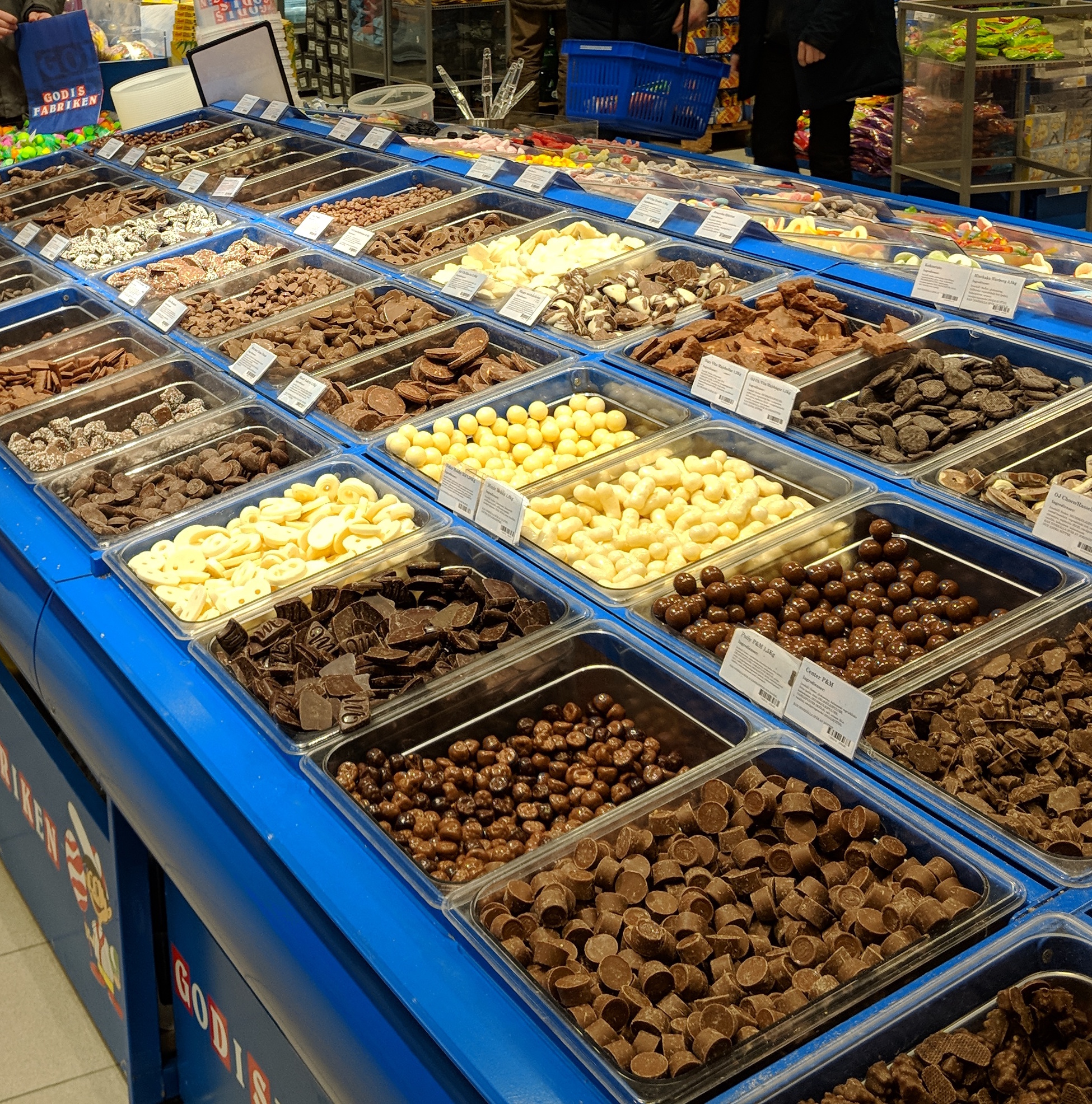 Abisko grocery store extensive candy selection